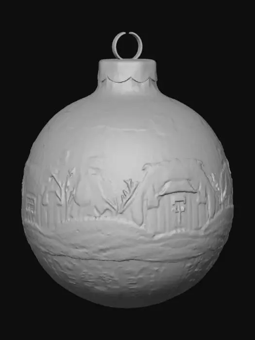 3D model for Snowy Village Ornament, #Christmas2025#