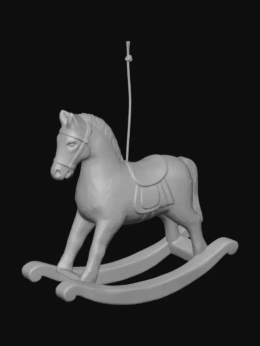 3D model for Vintage Rocking Horse Ornament, #Christmas2025#