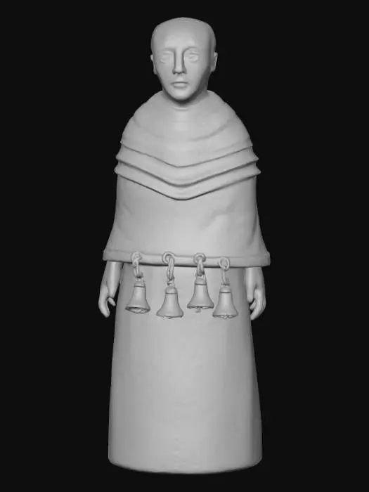 3D model for Monk with Bells Statue, #Christmas2025#