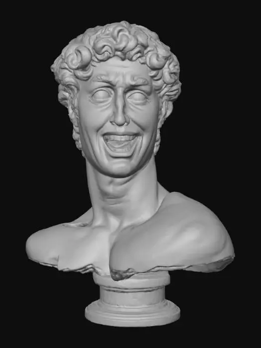 3D model for Expressive Statue Bust