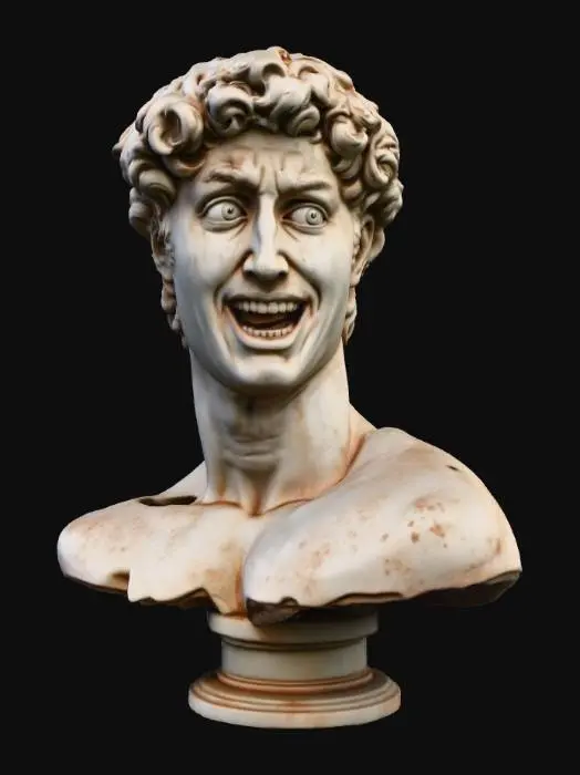 3D model for Expressive Statue Bust