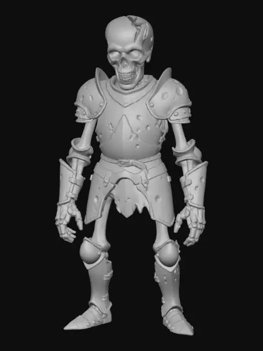 3D model for Skeleton Warrior Statue