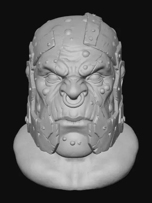 3D model for Warrior Orc Portrait