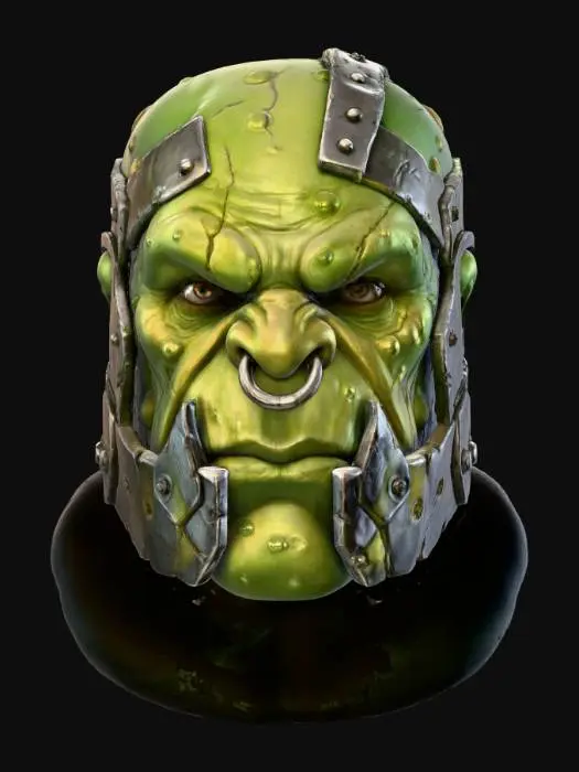 3D model for Warrior Orc Portrait