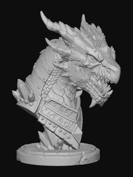 3D model for Dragon Sentinel Bust