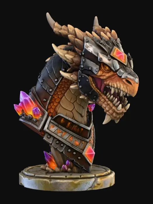 3D model for Dragon Sentinel Bust