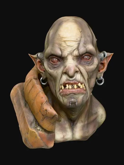 3D model for Orc Warrior Bust