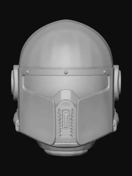 3D model for Graffiti-Covered Yellow Mandalorian Helmet
