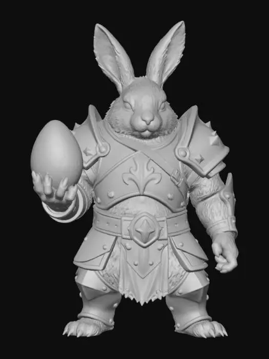 3D model for The Armored Rabbit and the Red Egg, #EasterEgg2026#