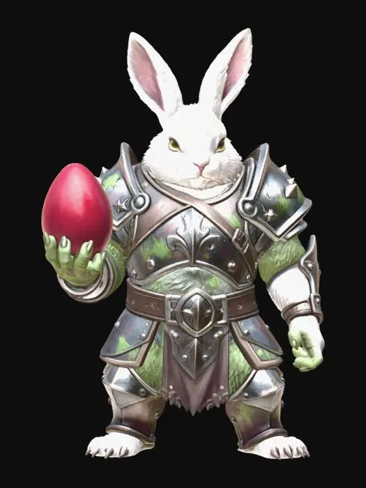 3D model for The Armored Rabbit and the Red Egg, #EasterEgg2026#