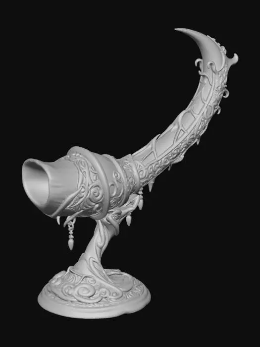 3D model for Gilded Crescent Horn