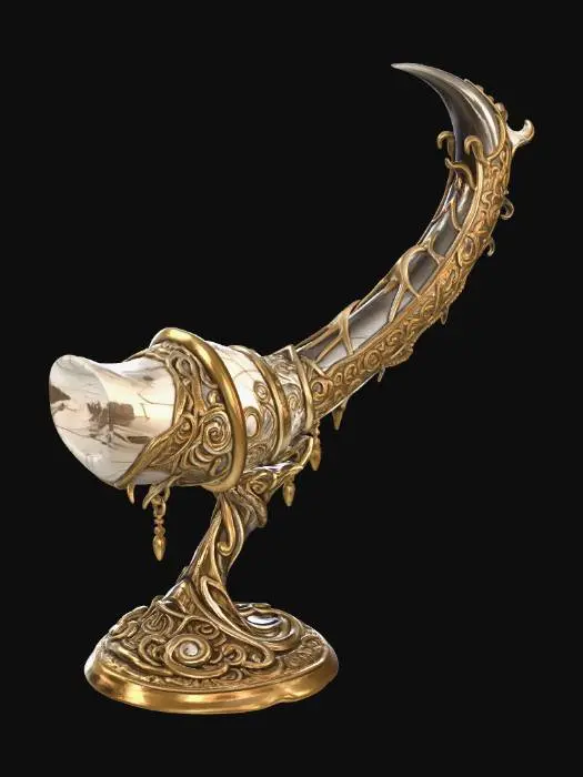 3D model for Gilded Crescent Horn