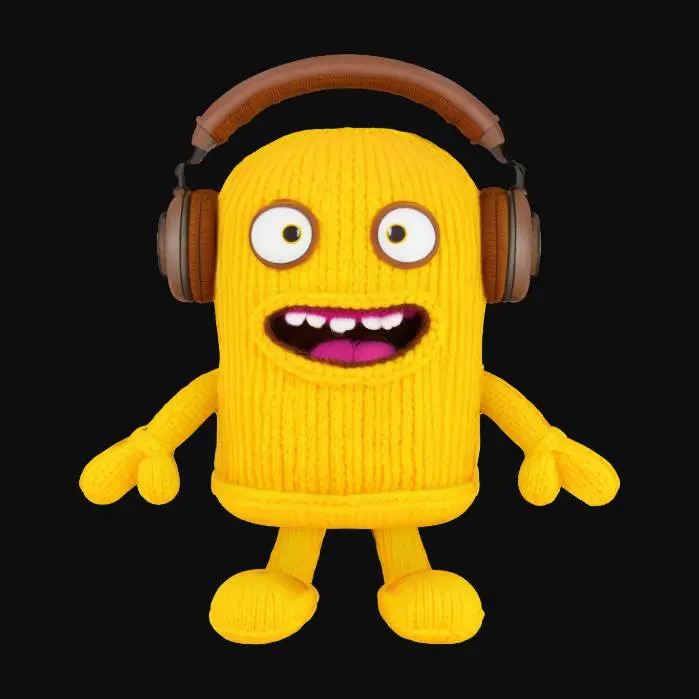 3D model for Yellow Yarn Popper