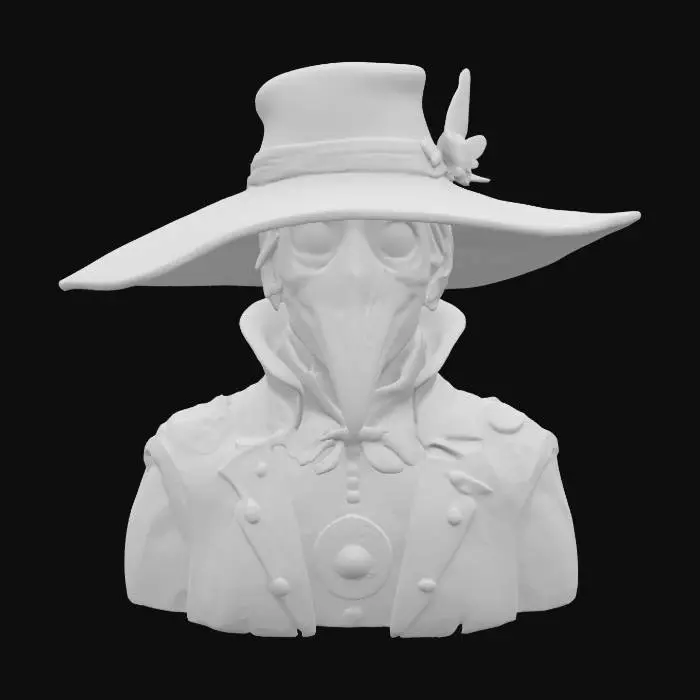 3D model for Plague Doctor Silhouette