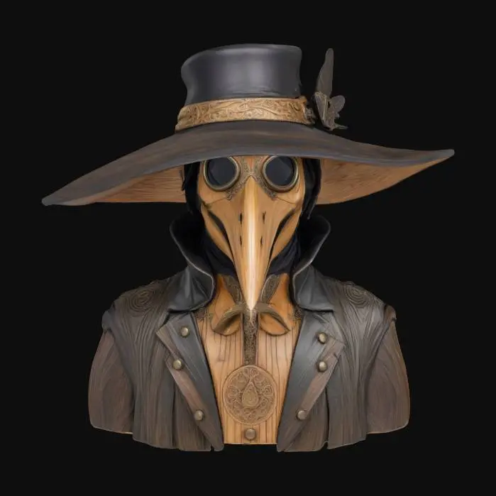 3D model for Plague Doctor Silhouette