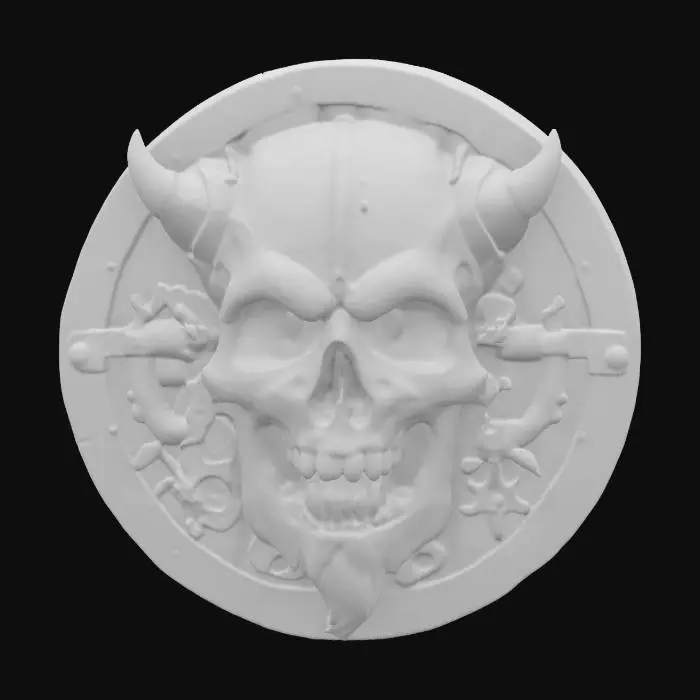 3D model for Skull Shield Emblem