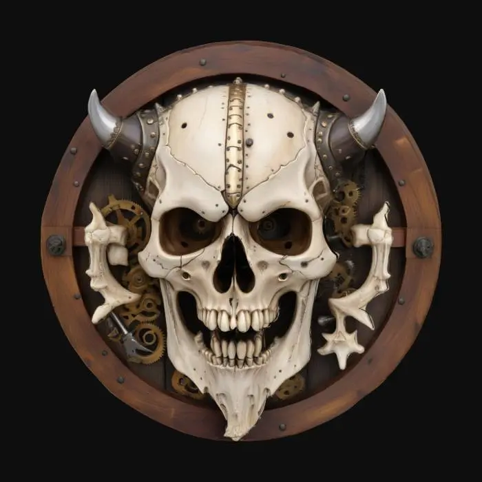 3D model for Skull Shield Emblem