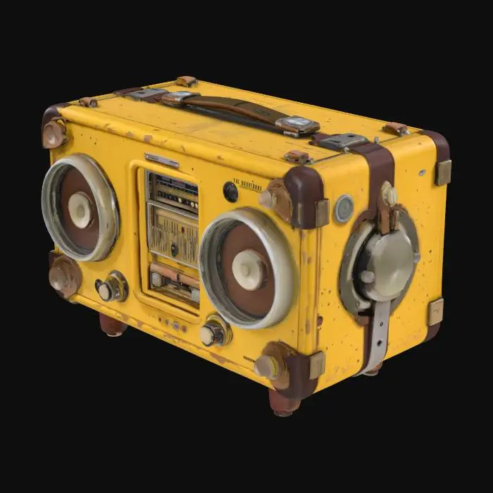 3D model for Retro BoomBox