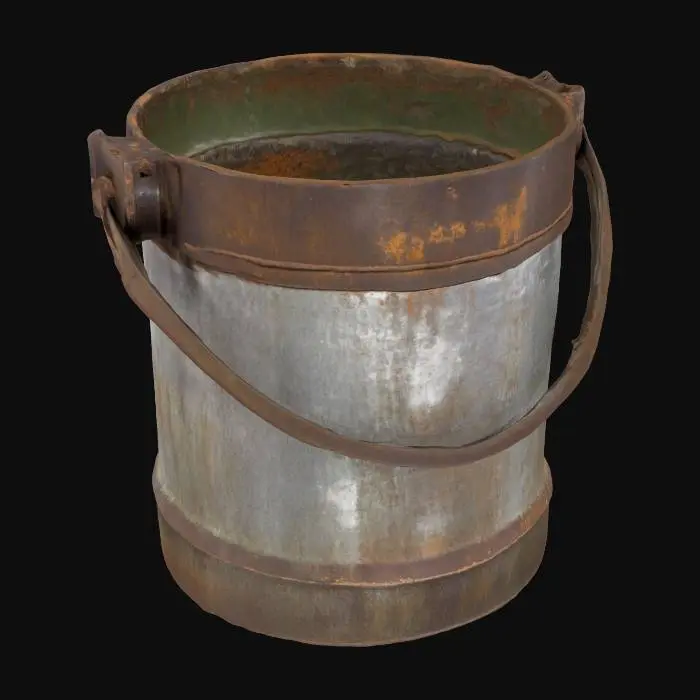 3D model for Rustic Metal Pail