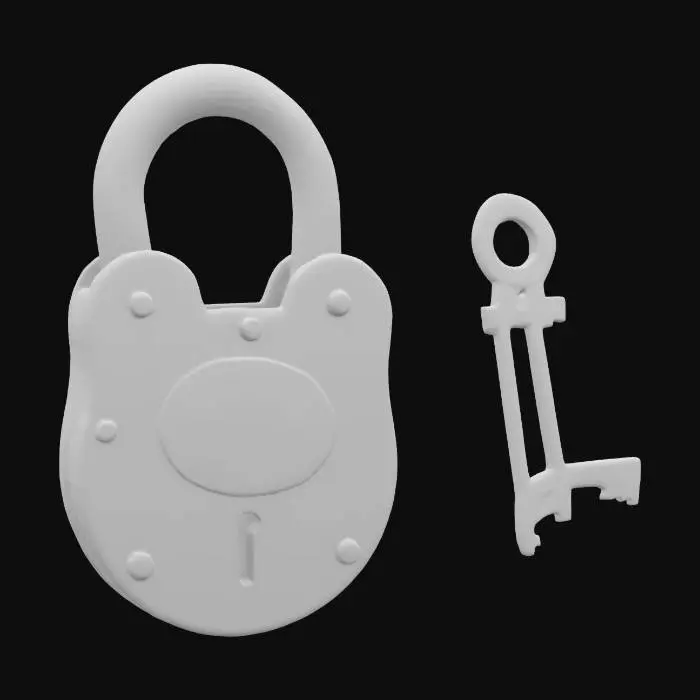 3D model for Antique Lock and Keys