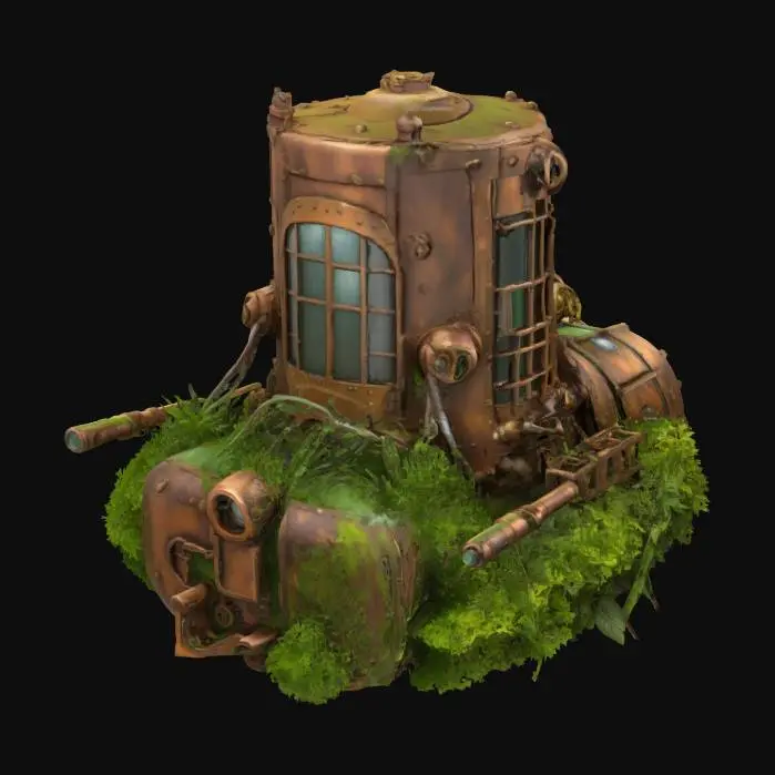 3D model for Steampunk Greenhouse Explorer, #ocean#