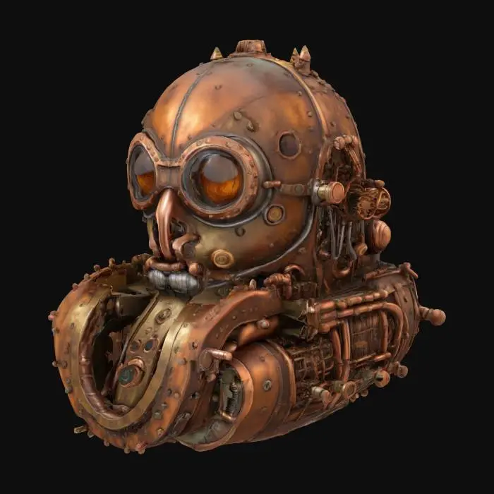 3D model for Steampunk Sentinel, #ocean#