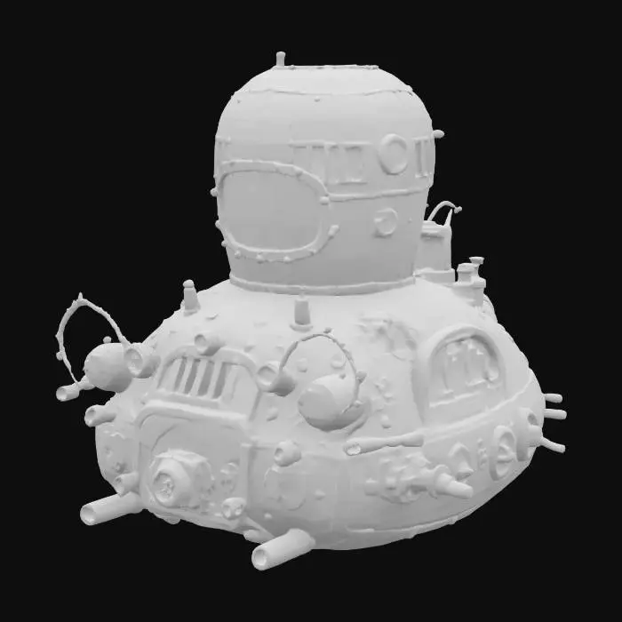 3D model for Steampunk Submersible Explorer, #ocean#