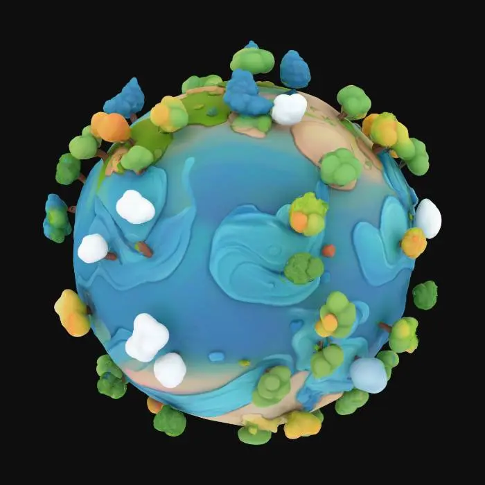 3D model for Miniature World Globe, #SketchTo3D#