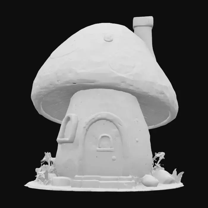 3D model for Mushroom Cottage Delight, #SketchTo3D#