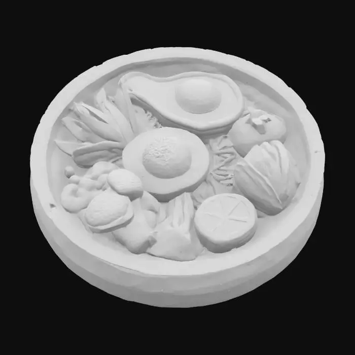 3D model for Colorful Brunch Palette, #SketchTo3D#