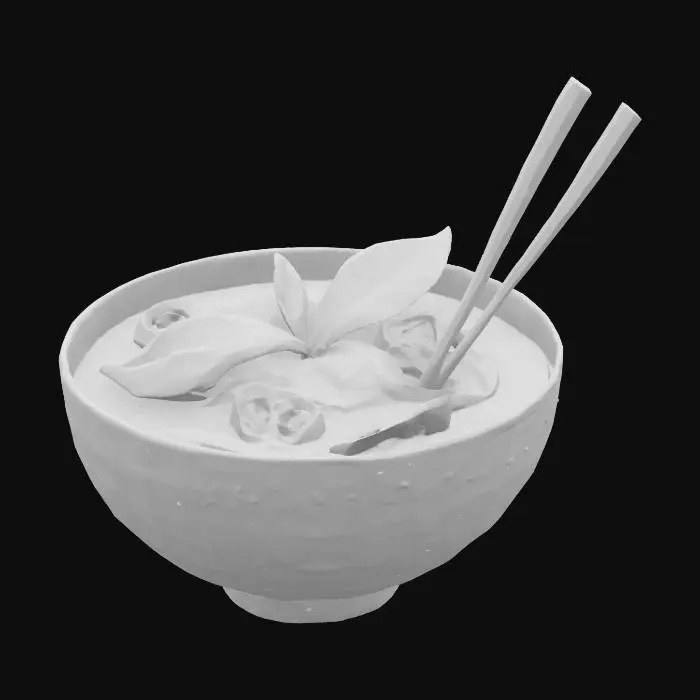 3D model for Spicy Noodle Delight, #SketchTo3D#