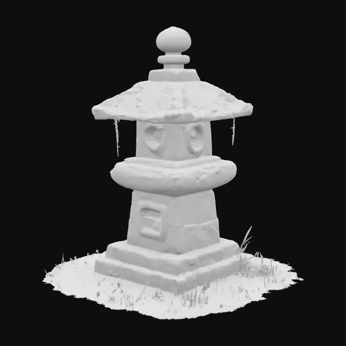 3D model for Mossy Lantern Tower, #SketchTo3D#