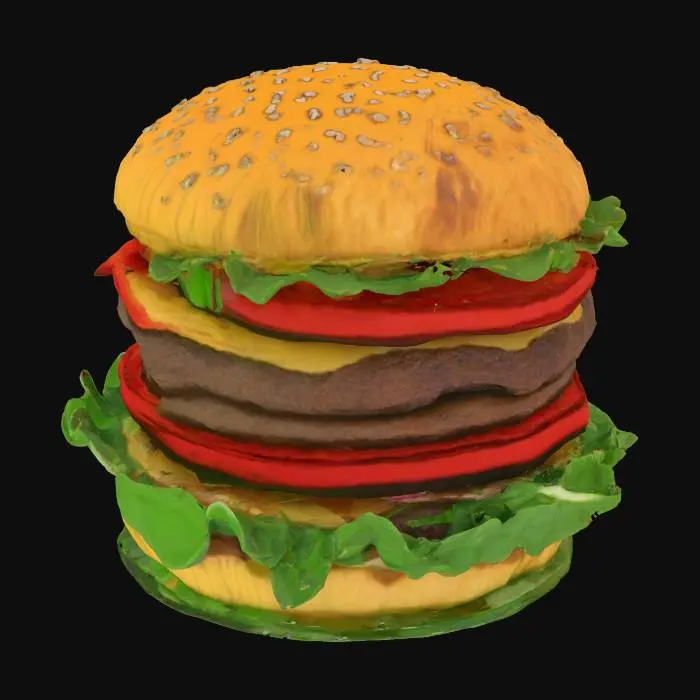 3D model for Towering Cheeseburger, #SketchTo3D#