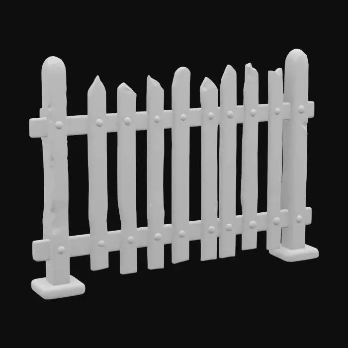 3D model for Weathered Wooden Fence