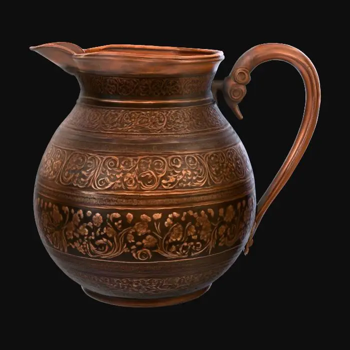 3D model for Ornate Copper Pitcher