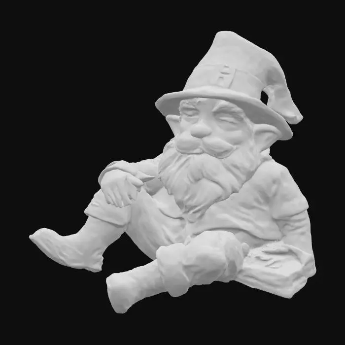 3D model for Relaxed Leprechaun Statue
