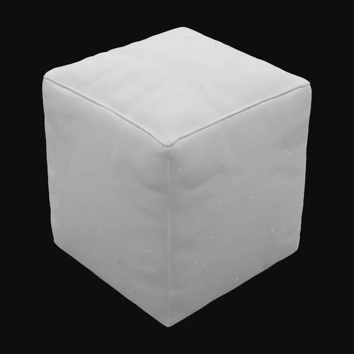 3D model for Brown Leather Pouf