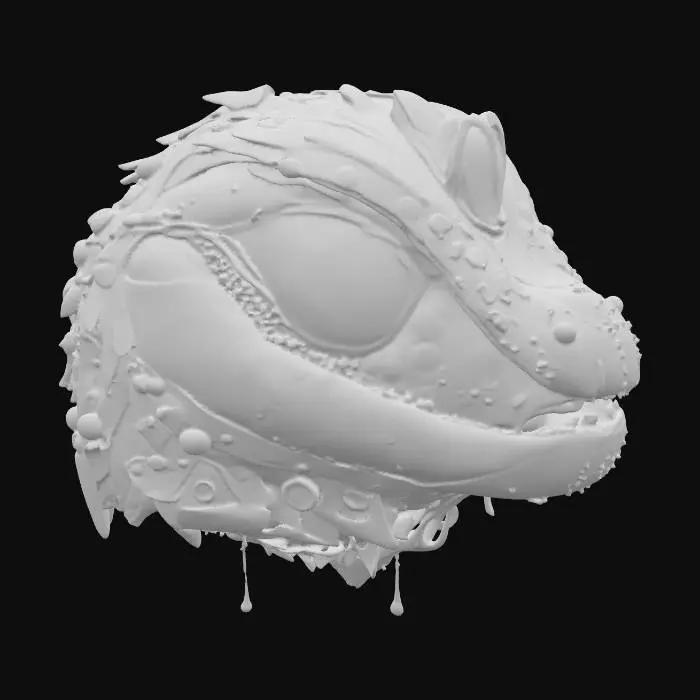 3D model for Steampunk Lizard Visage