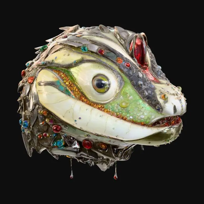 3D model for Steampunk Lizard Visage