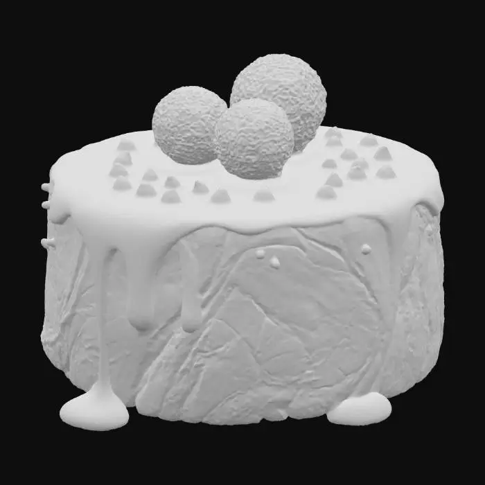 3D model for Decadent Fusion Cake, #food#