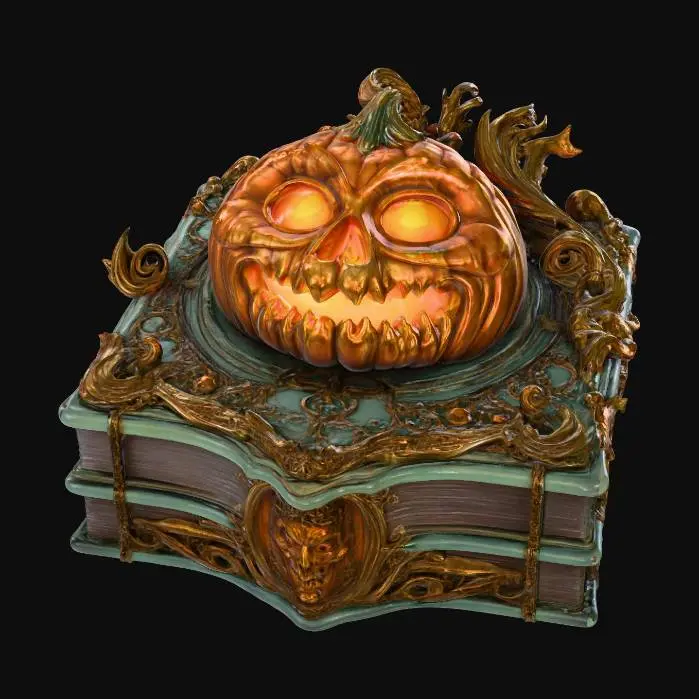 3D model for Pumpkin Grimoire, #Halloween2025#
