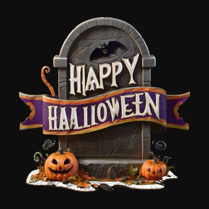 3D model for Halloween Gravestone Celebration, #Halloween2025#