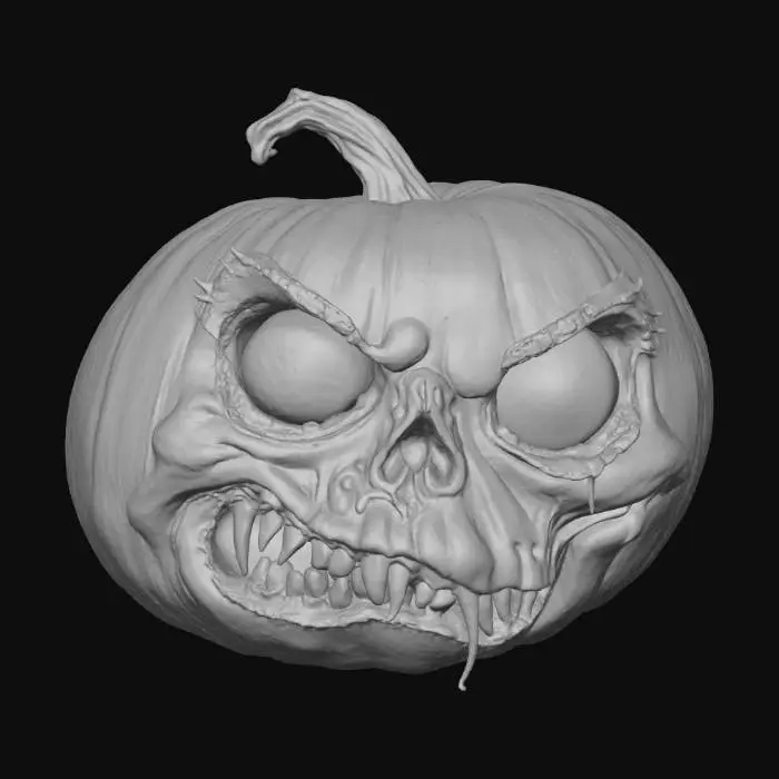 3D model for Grinning Goo Pumpkin, #Halloween2025#