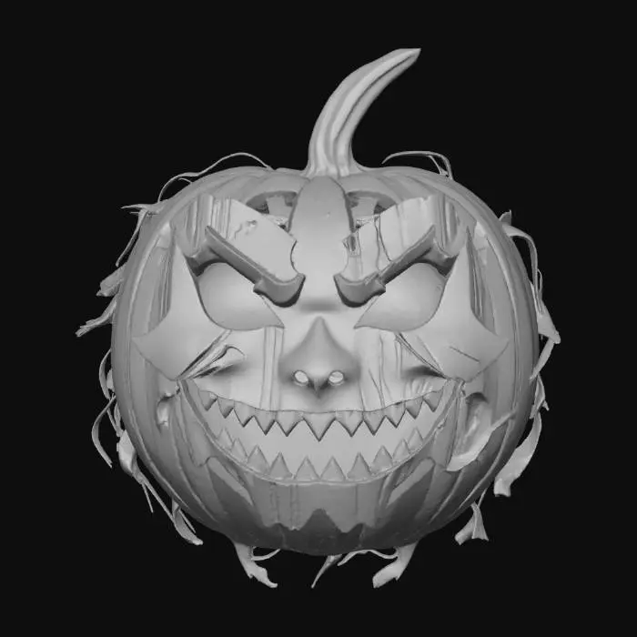 3D model for Grinning Wood Carved Pumpkin, #Halloween2025#