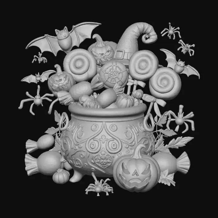 3D model for Halloween Cauldron Delight, #Halloween2025#