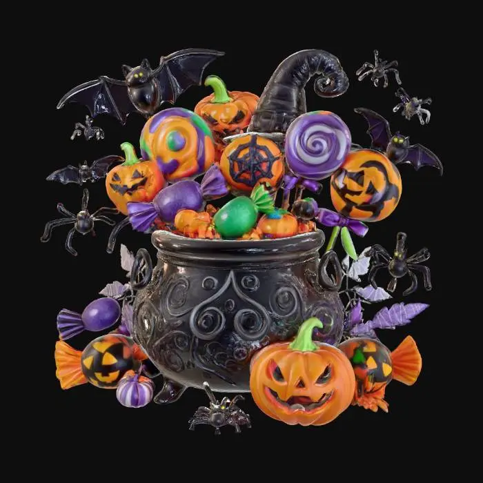 3D model for Halloween Cauldron Delight, #Halloween2025#
