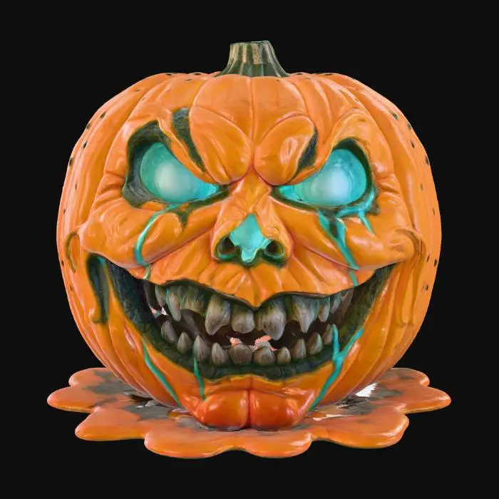 3D model for Eerie Glare Pumpkin, #Halloween2025#