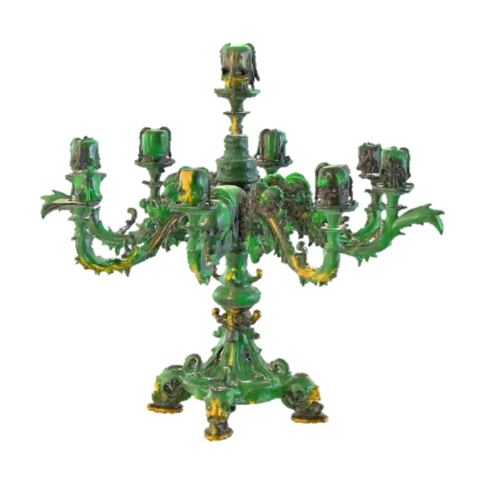 3D-модель Haunted Candelabra, #Halloween2025# - Acid, згенерована ШІ