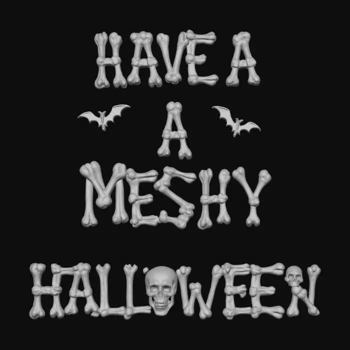 3D model for Bone-Chilling Halloween Greetings, #Halloween2025#