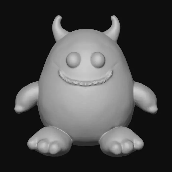 3D model for Knitted Smiley Monster, #Halloween2025#